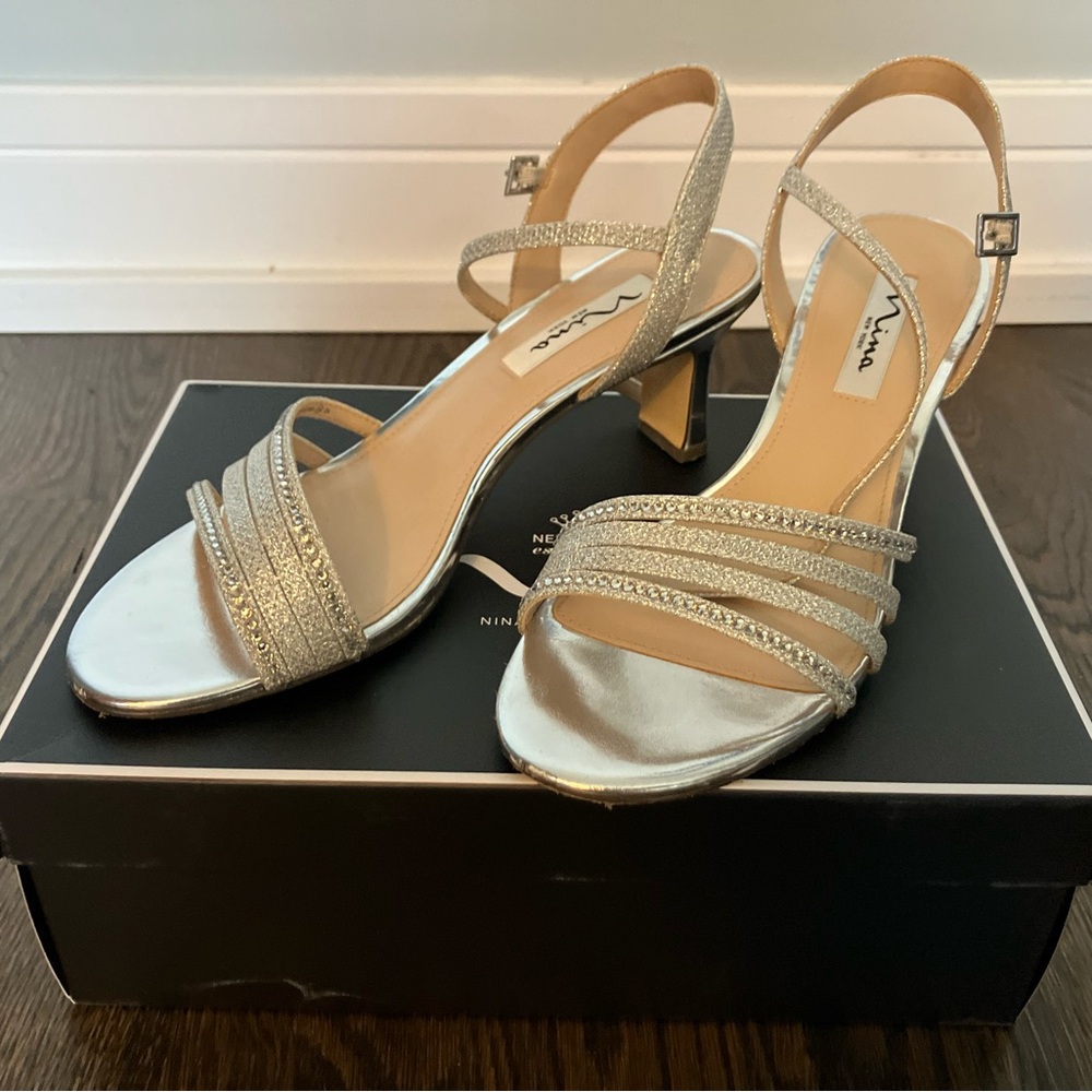 Nina Nelena Silver Dreamland Heels